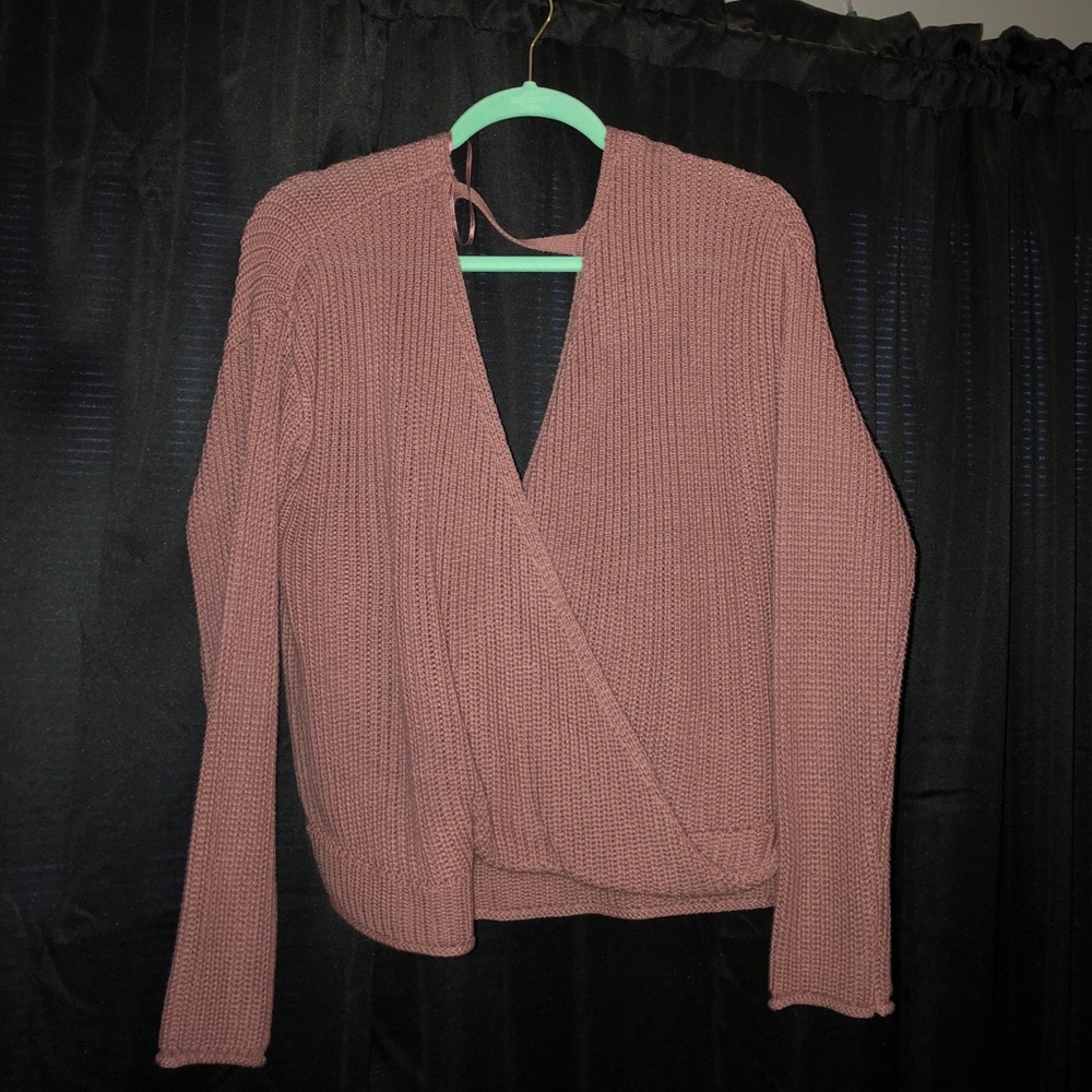 Low cut sweater